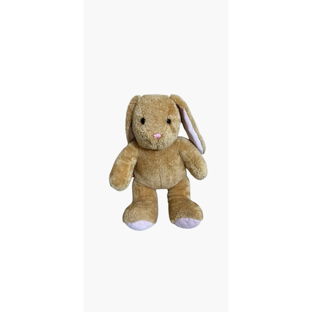 Retired Build-A-Bear Workshop Bunny Plush 2-toned Beige, Pink Ears&Nose Vintage